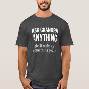Camiseta Avô Engraçado Pergunte ao Avô Qualquer Coisa Ele V