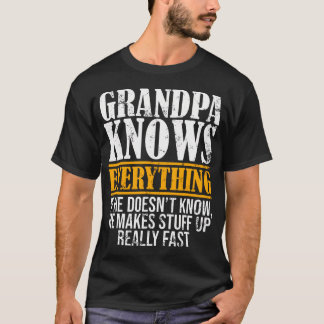 Camiseta Avô Engraçado Sabe Tudo Para o Dia dos Pais Ap
