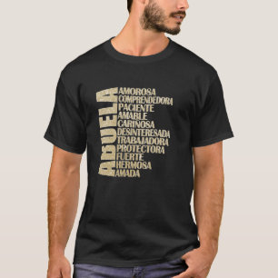 Camiseta Avó Espanhola Abuelita Linda Avó Mãe