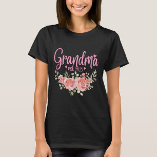 Camiseta Avó Est.2025 Flor Floral Lover Nana Team Mat