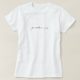 Camiseta Avó Estabeleceu Novo Presente de Avó
