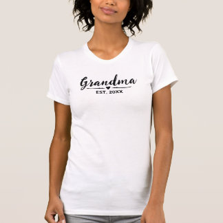 Camiseta Avó Estabelecida com Letra Preta