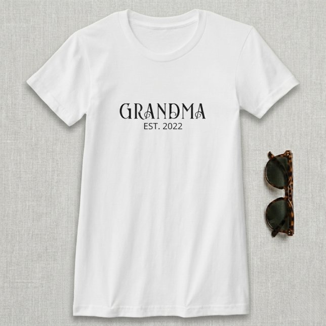 Camiseta Avó Estabelecida Preta (Criador carregado)