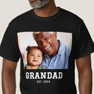 Camiseta Avô Estabelecido Foto Ousada