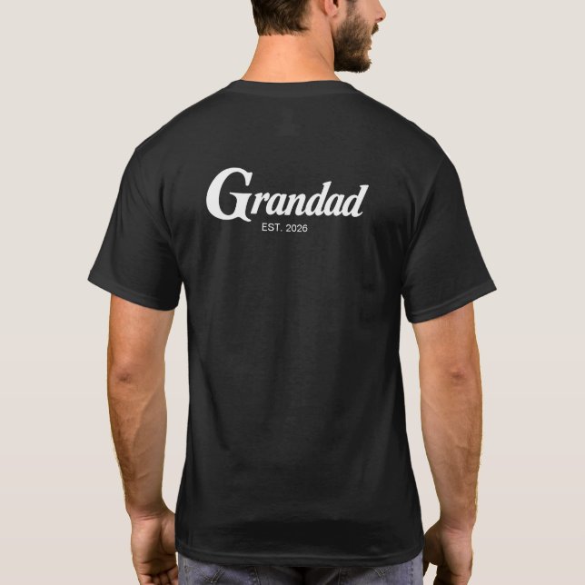 Camiseta Avô Estabelecido Novo Presente de Avô (Verso)
