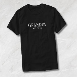 Camiseta Avô Estabelecido Rascunho Branco