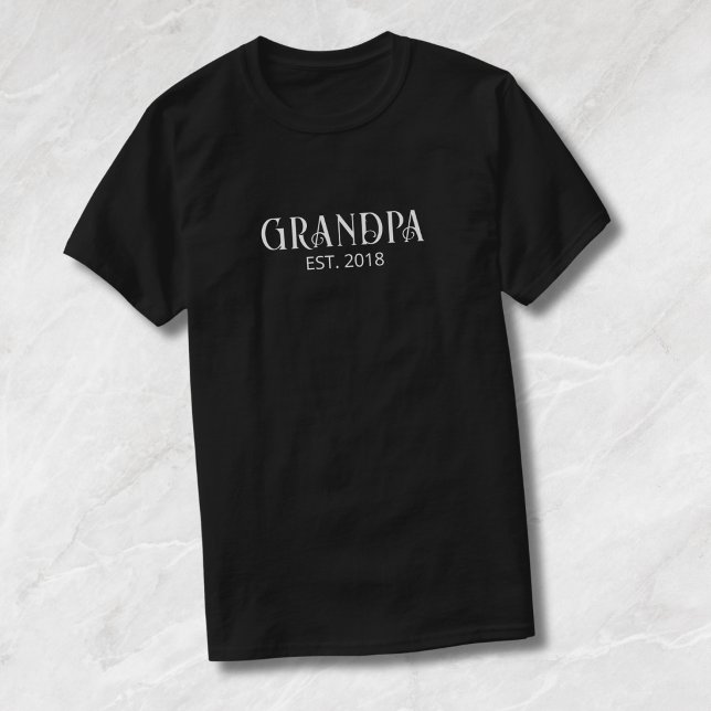 Camiseta Avô Estabelecido Rascunho Branco (Criador carregado)