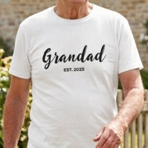 Camiseta Avô Estabelecido Rascunho Preto