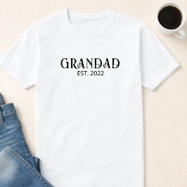 Camiseta Avô Estabelecido Rótulo Preto