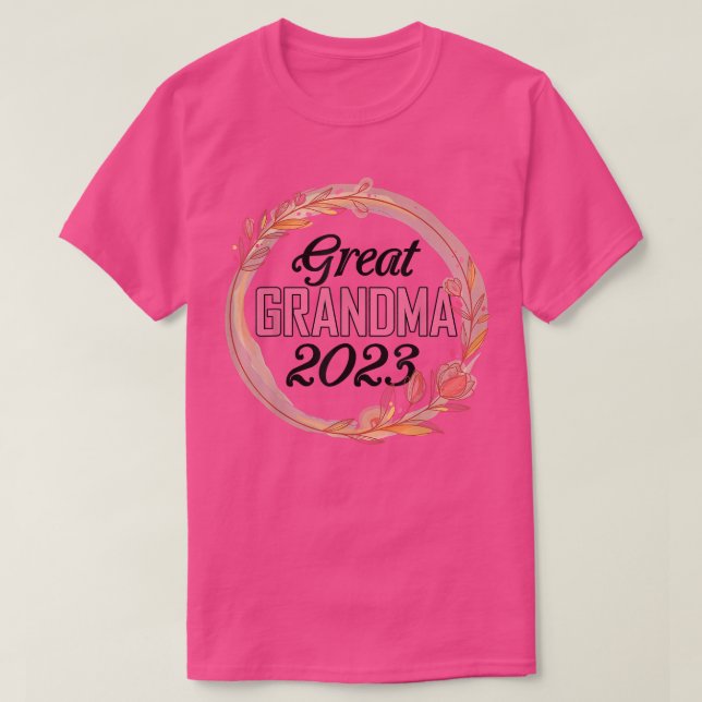 Camiseta Avó excelente 2023 Para O Anúncio De Gravidez (Frente do Design)