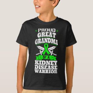 Camiseta Avó excelente De Um Guerreiro Da Doença Renal Ck R