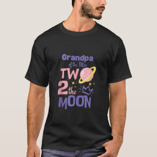 Camiseta Avô Garota 2 Astronauta Espacial da Lua segundo Pa