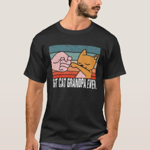 Camiseta Avô Gato Estilo Vintage Anos Oitenta Gato Retro Di