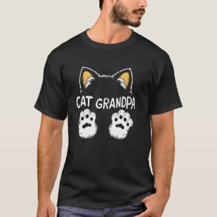 Camiseta Avô Gato Sempre Gatinho Amante de Gatos Patas de G