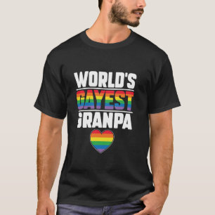 Camiseta Avô Gayest Orgulho gay Engraçado Avô LGBT