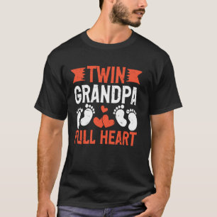 Camiseta Avô Gêmeo Coração Cheio Avô Gêmeo