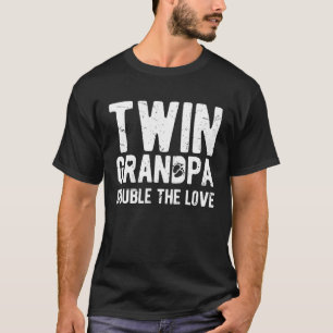Camiseta Avô Gêmeo Duplo O Amor Avô Gêmeo De Gêmeos
