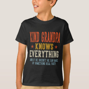 Camiseta Avô gentil sabe tudo dia dos pais retrô
