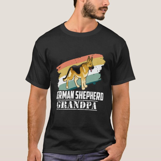 Camiseta Avô German shepherd 012 (Frente)