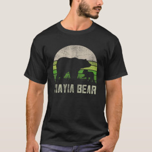 Camiseta Avó Grego Engraçado Urso S, Yiayia Urso Cubo Mã