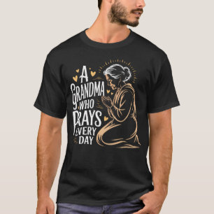 Camiseta Avó Guerreira da Oração Avó Religiosa