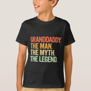Camiseta Avô Homem Mito Lenda Design Retro
