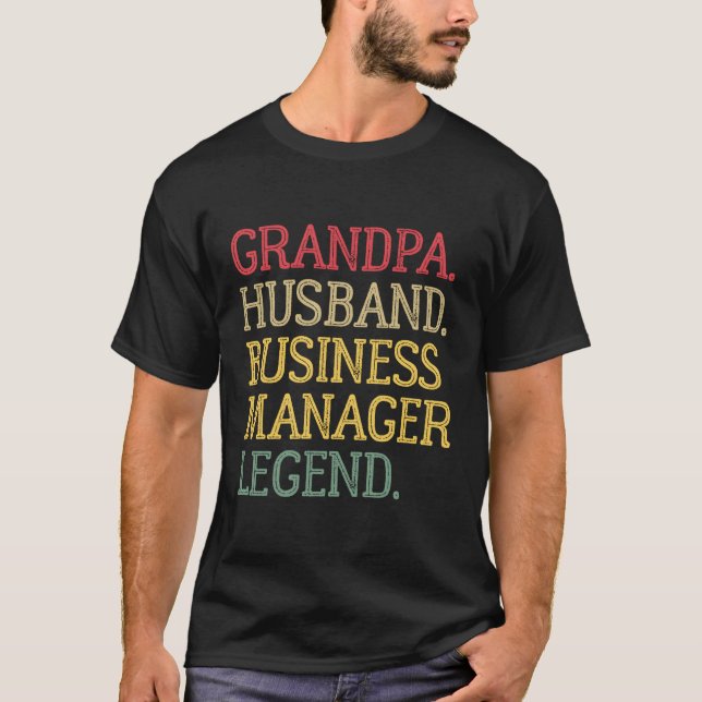 Camiseta Avô Husband Business Agend Legenda (Frente)