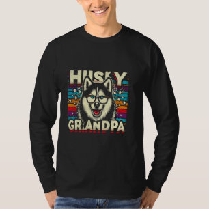Camiseta Avô Husky Cachorro Husky Siberiano Animal de Estim