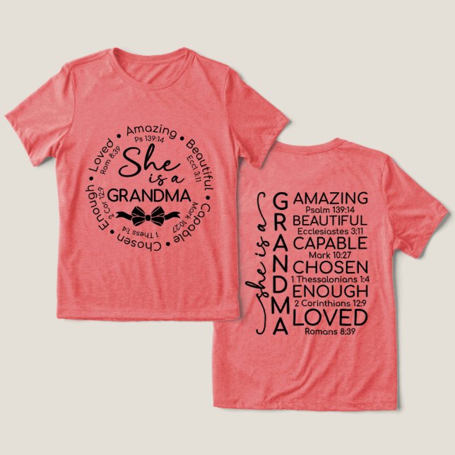 Camiseta Avó Inspiradora (Design Frente e Verso)