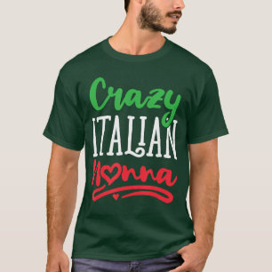 Camiseta Avó Itália Nonna Italiana Louca Avó Avó Nonn