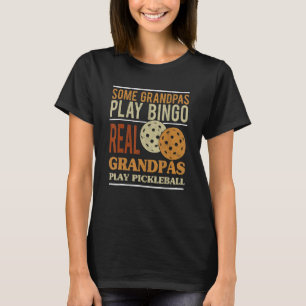 Camiseta Avô Jogador de Pickle Ball Paddleball Homem