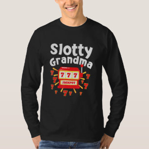 Camiseta Avó Jogadora Ama Caça-Níquel Slotty Gra