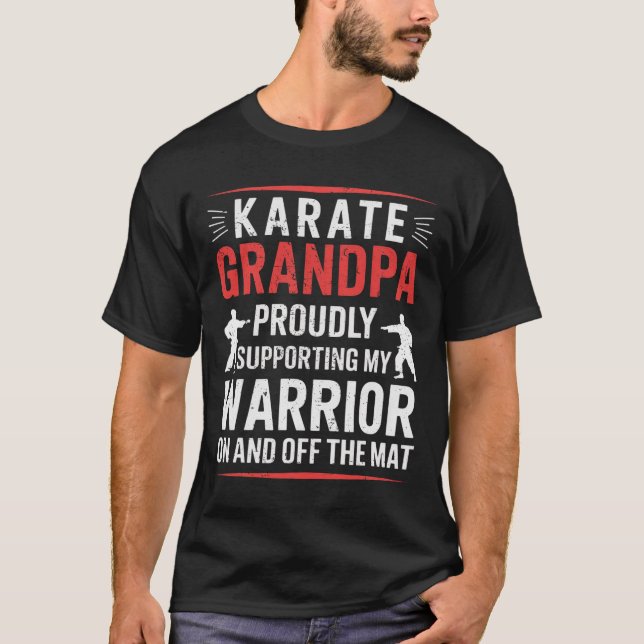 Camiseta Avô Karate Apoiando Meu Avô Caratê (Frente)