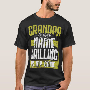 Camiseta Avô Legal É Meu Nome Churrasco É Meu Jogo Pai