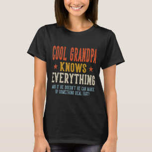 Camiseta Avô legal sabe tudo dia dos pais retrô