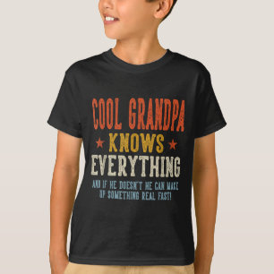 Camiseta Avô legal sabe tudo dia dos pais retrô