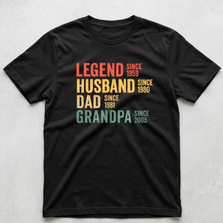 Camiseta Avô Legend Personalizado Personalizado para o Pai