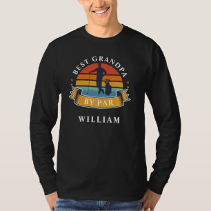 Camiseta Avô Mais Retro Pelo Par Personalizado Golfer