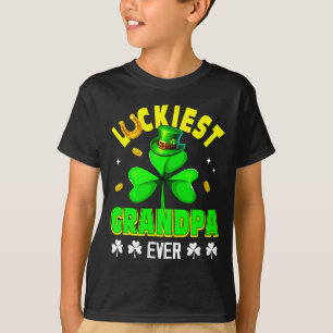 Camiseta Avô mais sortudo dia de patrick trevos engraçado