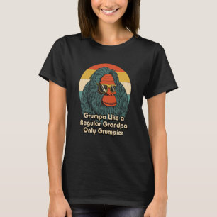 Camiseta Avô Mal-Humorado Como Um Avô Normal Só Que Mais Ir