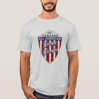 Camiseta Avô Mal-Humorado Totalmente Americano