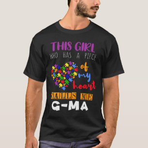 Camiseta Avó Mama Piece Quebra-cabeça Autismo Sensibilizaçã