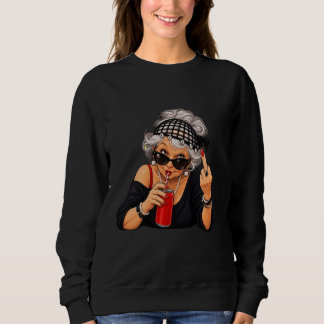 Camiseta Avó Manda-Chuva Desrespeitosa com Manga Raglan