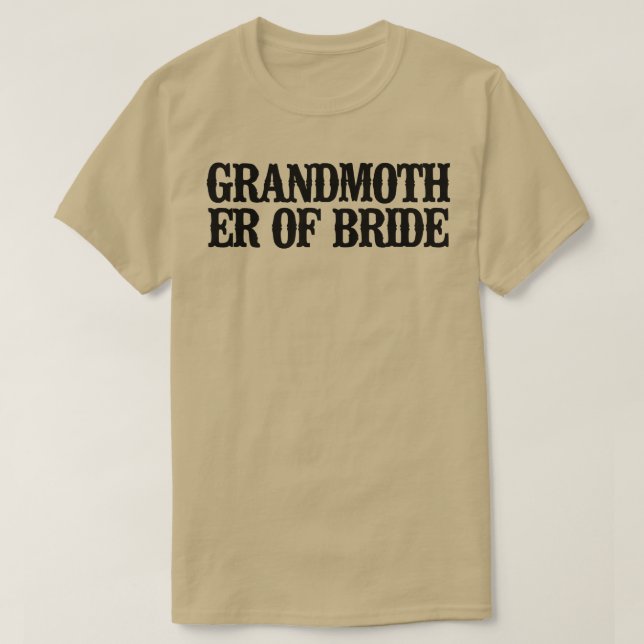 Camiseta Avó Mínimo Engraçado Da Noiva (Frente do Design)