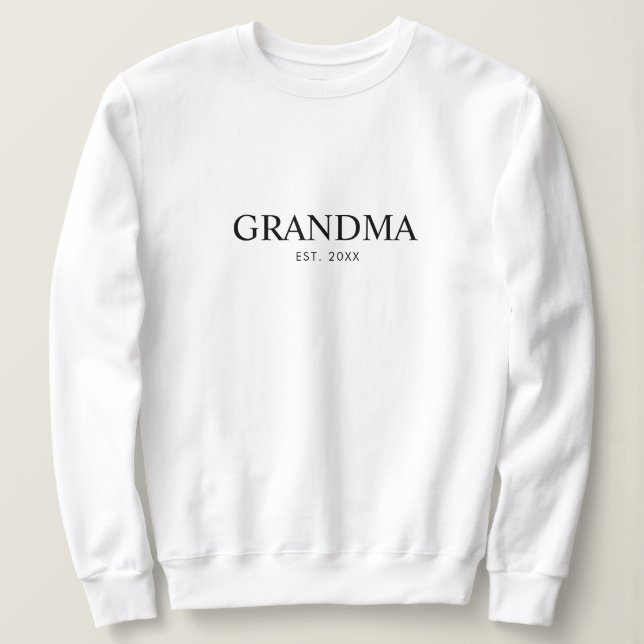 Camiseta Avó Moderna Elegante Preta (Frente do Design)