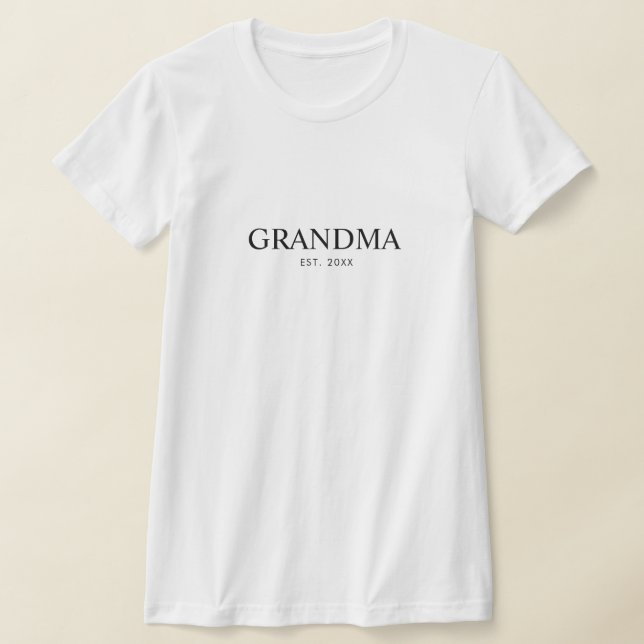 Camiseta Avó Moderna Elegante Preta (Postura )
