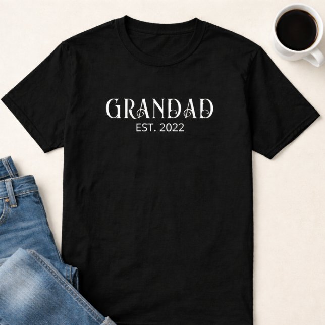 Camiseta Avô Moderno Estabelecido  (Criador carregado)