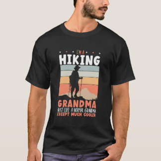 Camiseta Avó Montanhista Caminhando Montanha Avó Caminhante