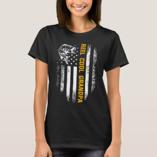 Camiseta Avô Muito Legal Bandeira Vintage Pesca Dia dos Pai