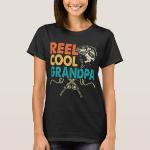Camiseta Avô Muito Legal - Design de Pesca Vintage para Avô